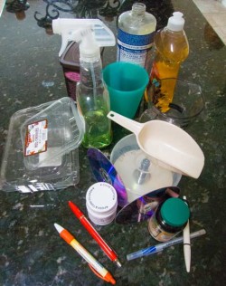 Household plastic gathered in 30 seconds.